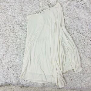 Body language One Shoulder flowy White mini Dress size medium